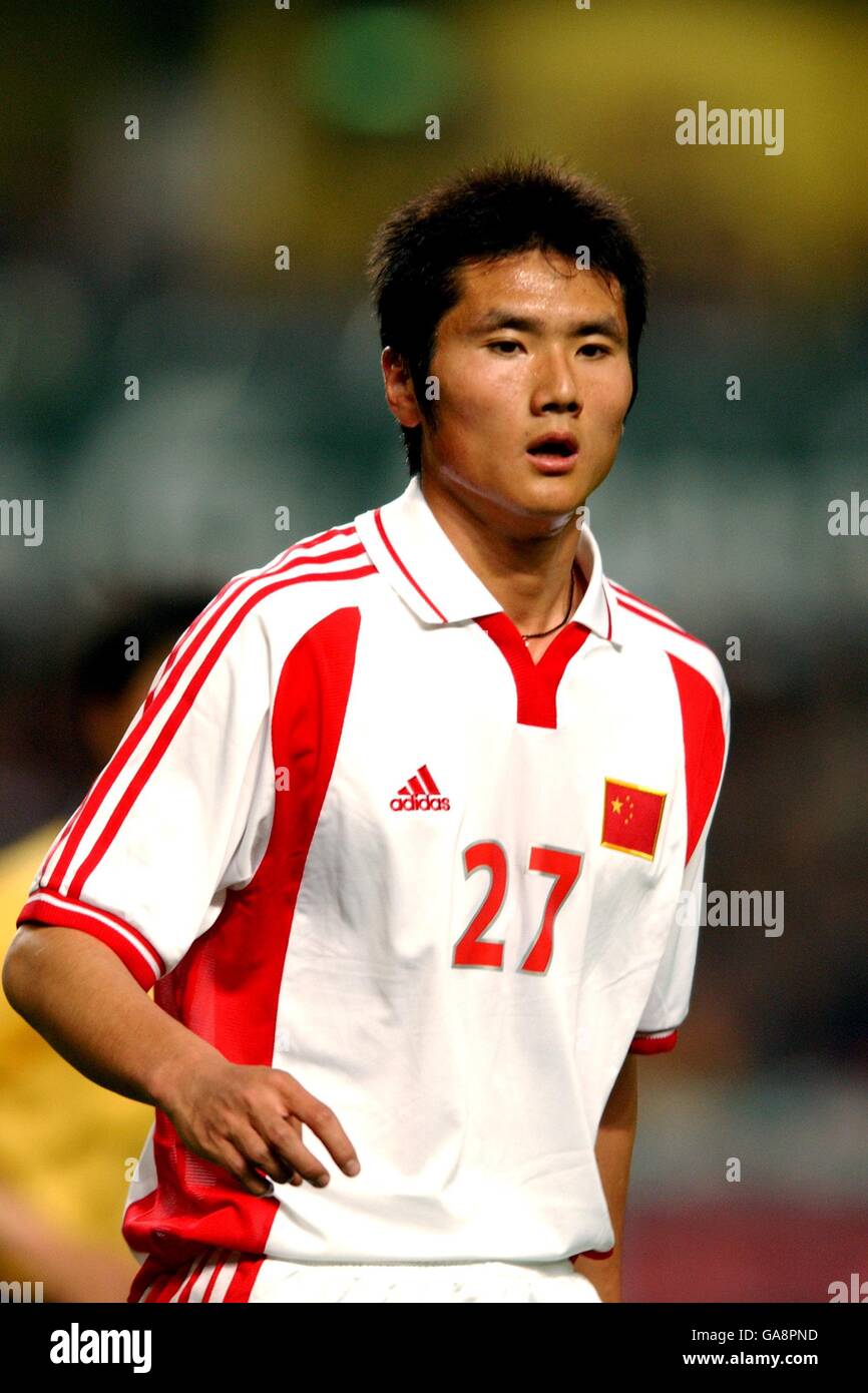 Soccer - Carlsberg Cup - Semi Final - Hong Kong League XI v China. Shao Jiayi, China Stock Photo
