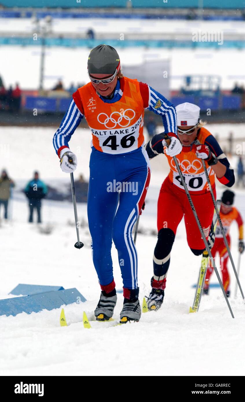 Winter Olympics - Salt Lake City 2002 - Cross Country Skiing - Women's 30km  Classical Stock Photo - Alamy