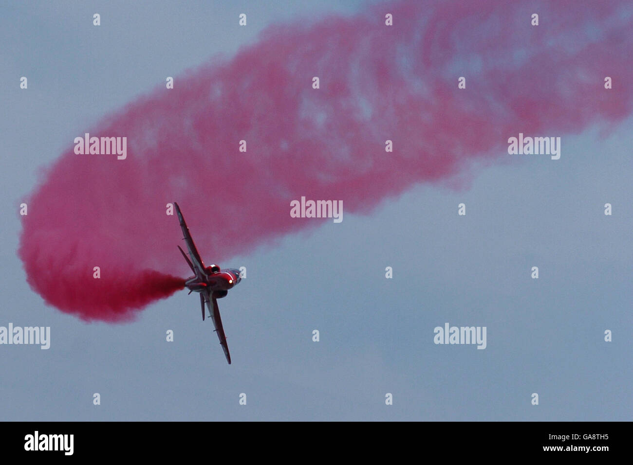 The Red Arrows aerobatic display at RAF Waddington Stock Photo
