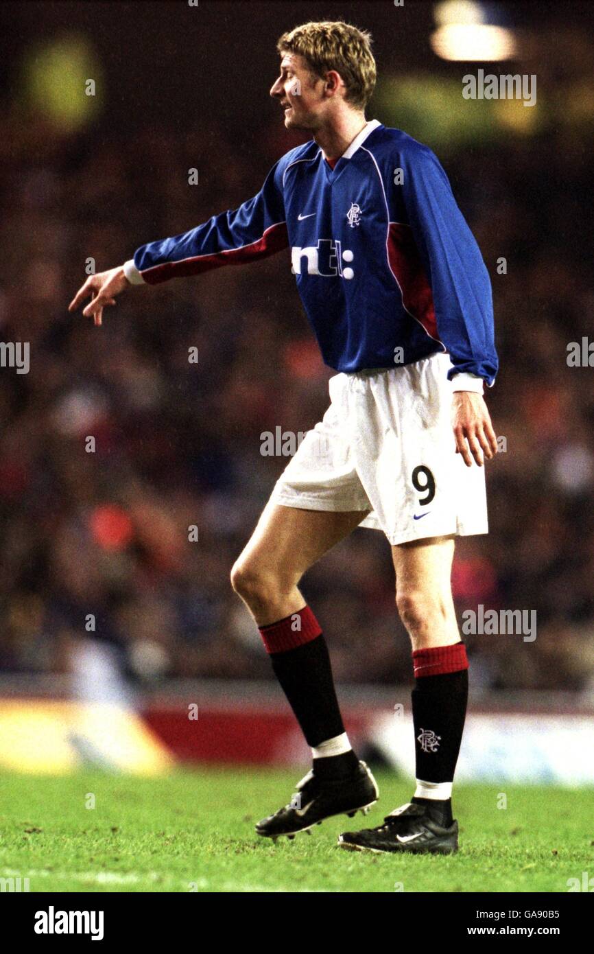 Soccer - UEFA Cup - Fourth Round - First Leg - Rangers v Feyenoord. Tore Andre Flo, Rangers Stock Photo
