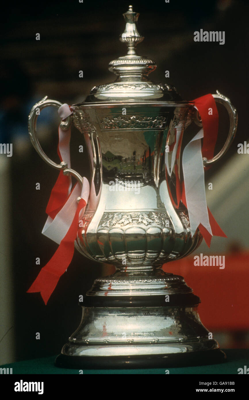 Soccer - The FA Cup Trophy - 1992. The FA Cup trophy in 1992. Stock Photo