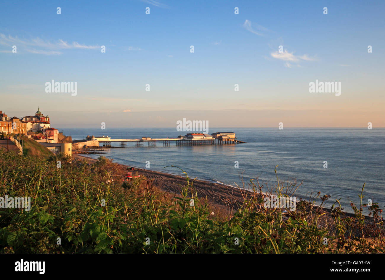 An early morning view of the Pier from the east cliff at Cromer