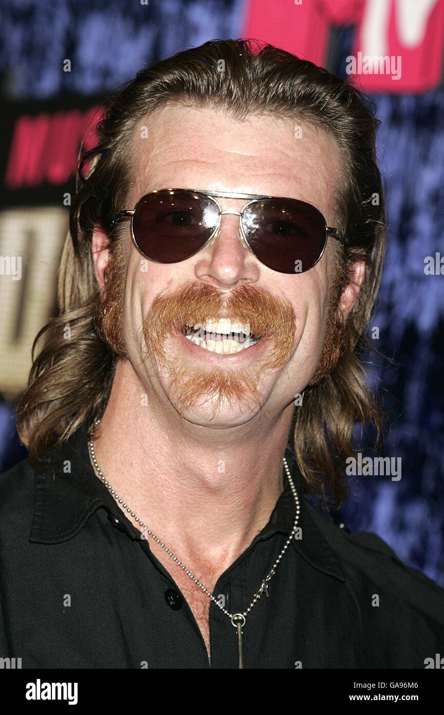 Jesse Hughes of the band The Eagles Of Death Metal arrives for the MTV Video Music Awards at