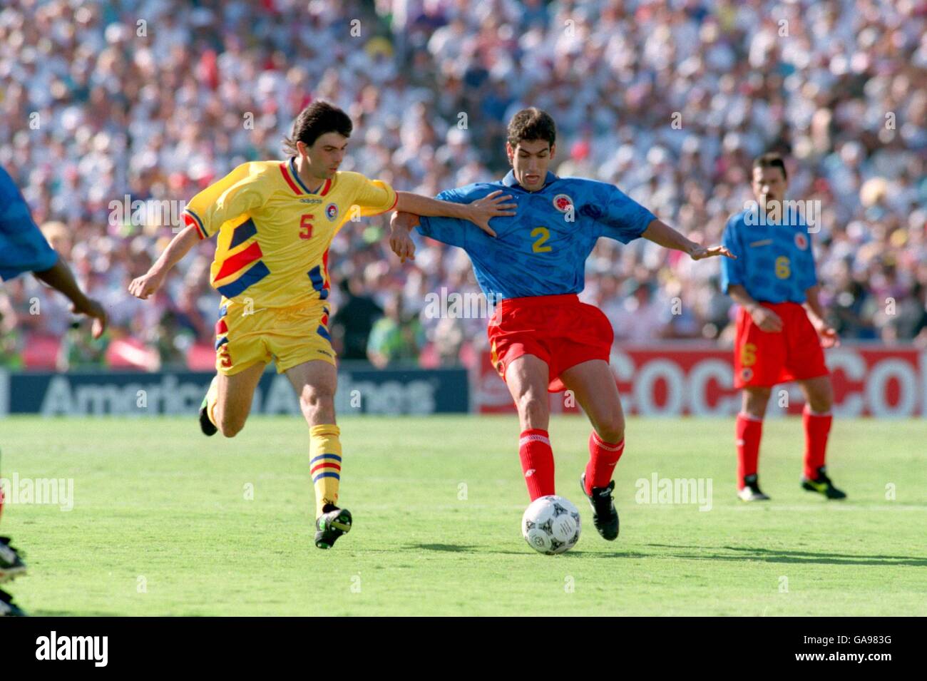 Soccer - World Cup USA 94 - Group A - Colombia v Romania Stock Photo