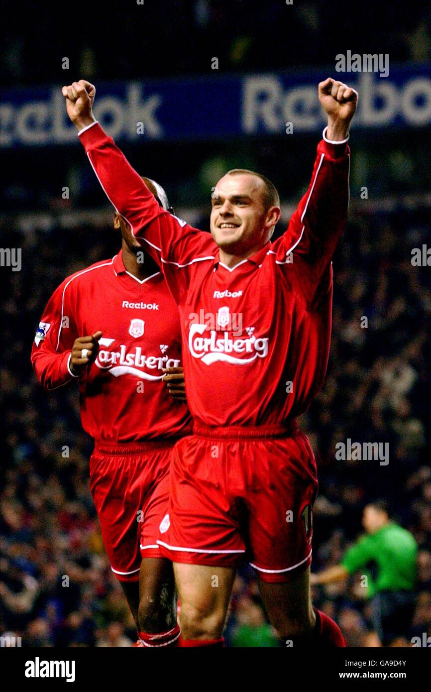 Liverpools danny murphy celebrates scoring hires stock photography and