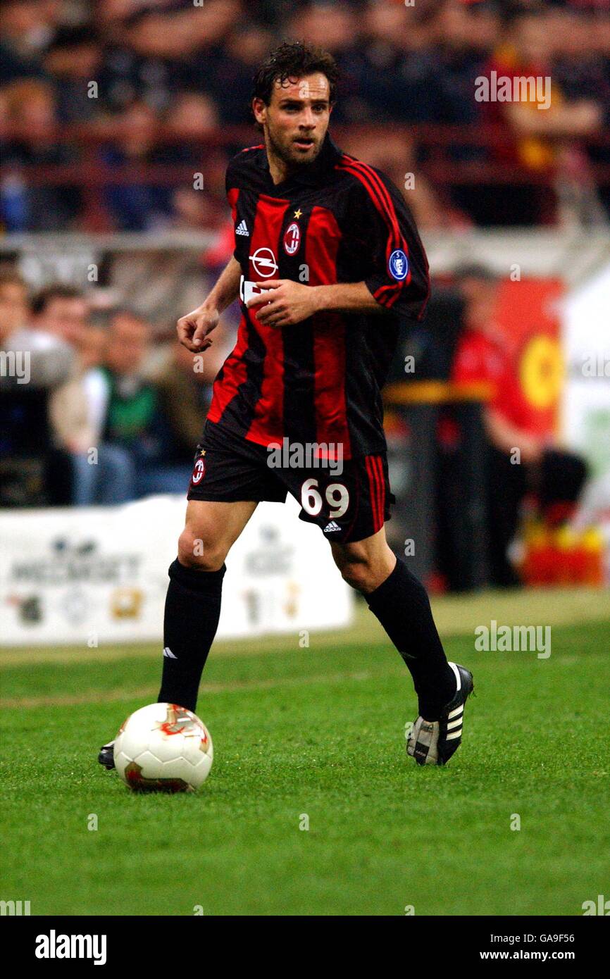 Soccer - UEFA Cup - Quarter Final - AC Milan v Hapoel Tel Aviv. Marco Simone, AC Milan Stock Photo