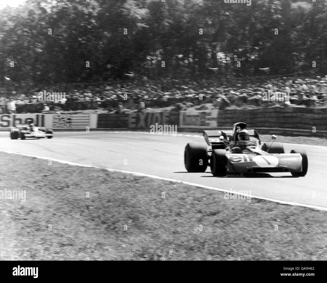 Formula One Motor Racing - John Player British Grand Prix. Jackie Stewart on his way to second place Stock Photo