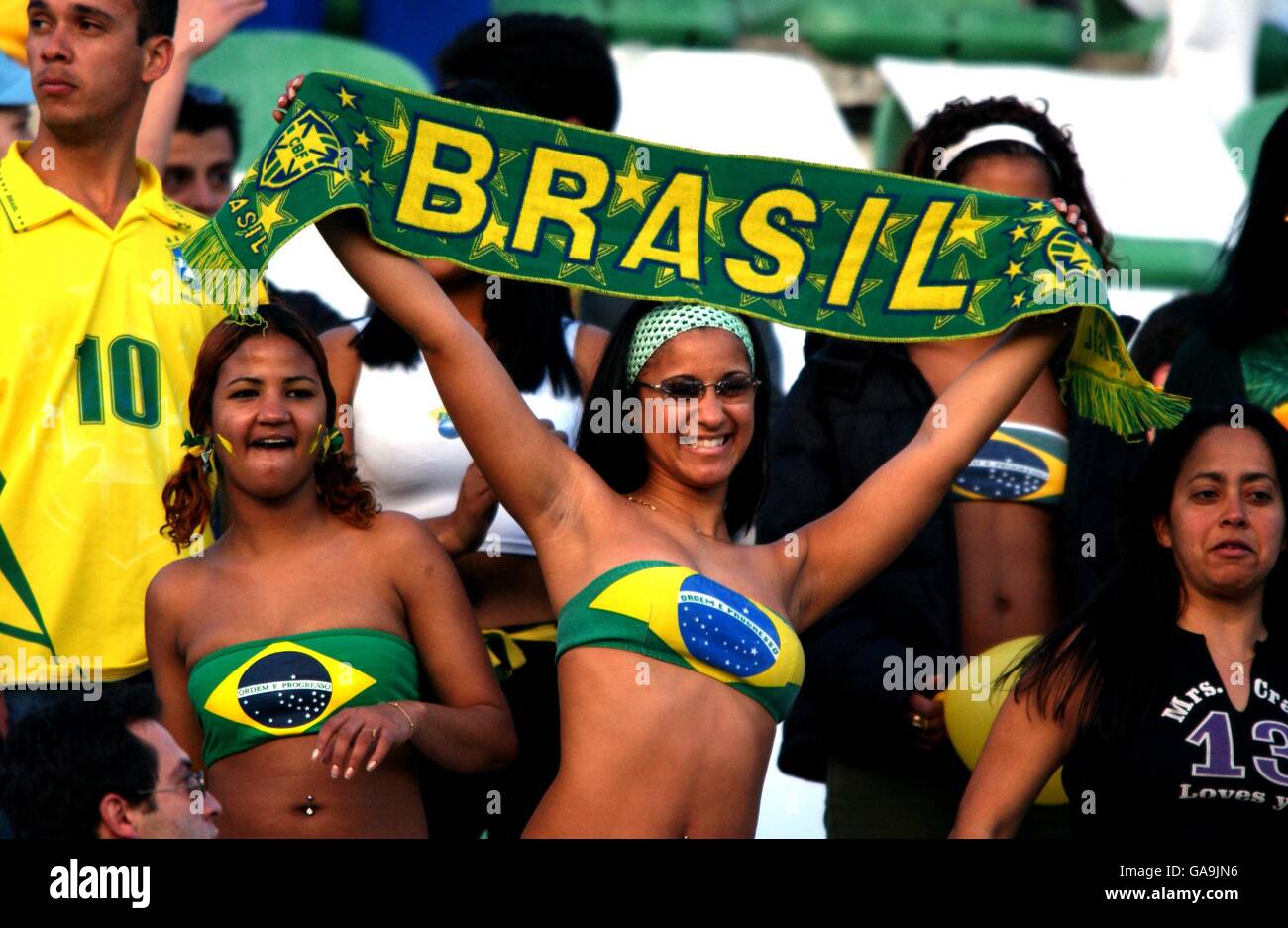 International Soccer Friendly Portugal v Brazil. A Brazil fan