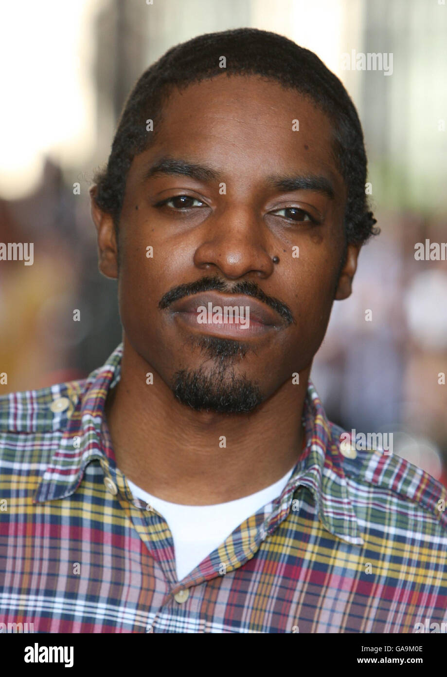 AP OUT: Andre 3000 is seen at the premiere of Battle in Seattle, part of the Toronto Film Festival, at the Ryerson Theatre in Toronto, Canada. Stock Photo