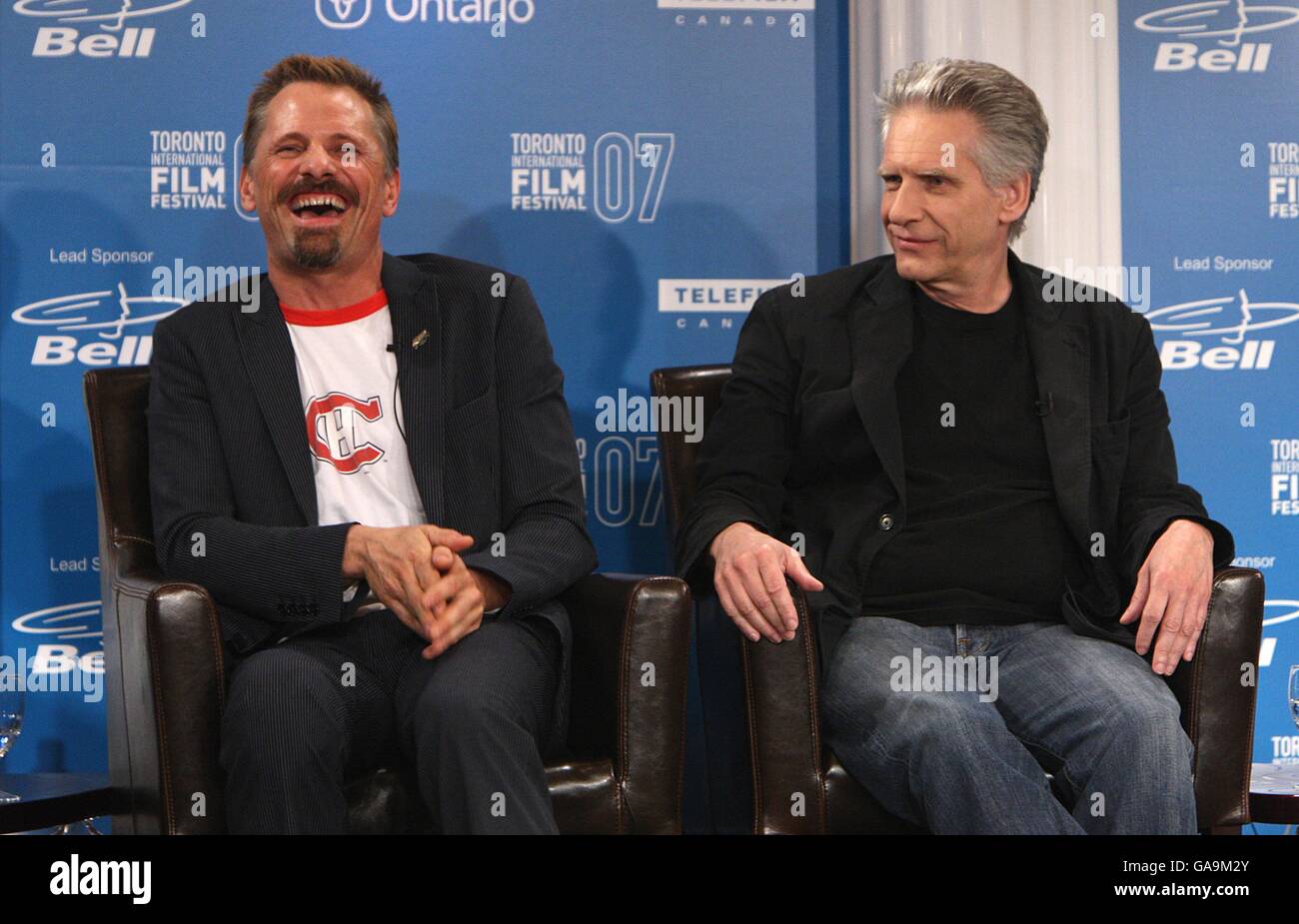 David Cronenberg and Viggo Mortensen attend the 'Eastern Promises' press conference during the Toronto International Film Festival 2007 held at the Sutton Place Hotel. Stock Photo