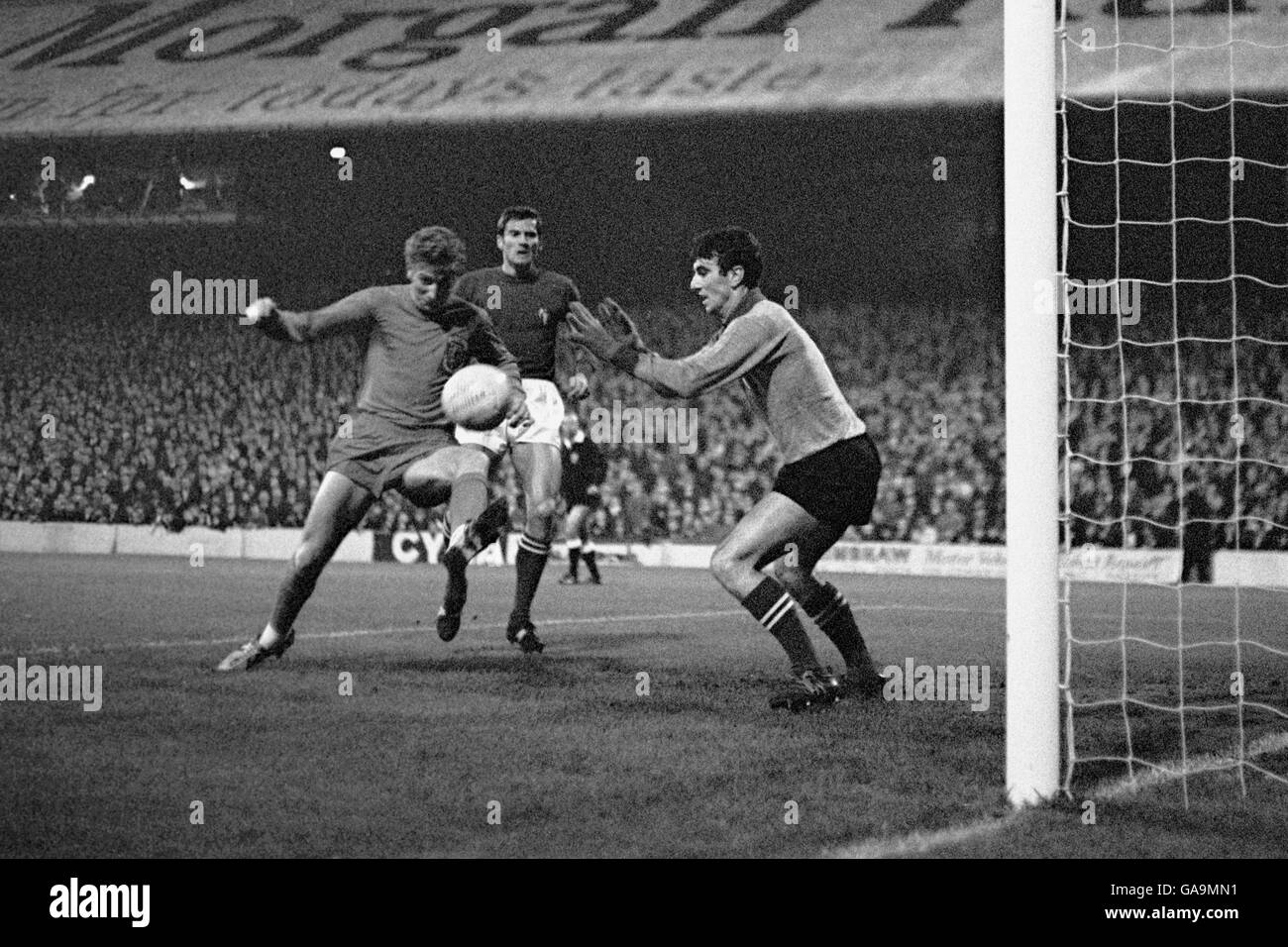 Italy's goalkeeper Dino Zoff, comes out to take the ball from Ron