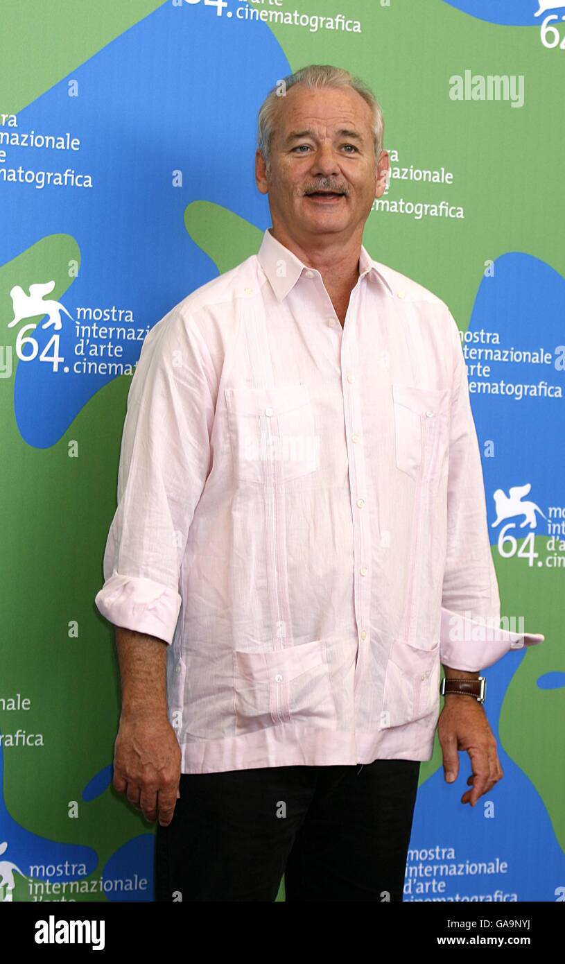 Bill Murray during a photocall for the film 'The Darjeeling Limited', at the Venice Film Festival in Italy Stock Photo