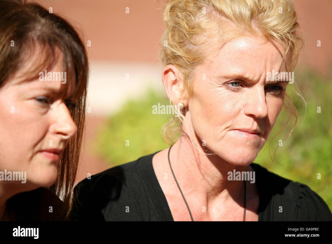 Linda McQueen (left) and Nicky Gill, childhood friends of Kate McCann, describe how Madeleine 'means the world' to her mother at a London Hotel. Stock Photo