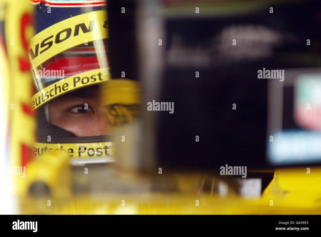 Jordans takumo sato watches times on his monitor hires stock