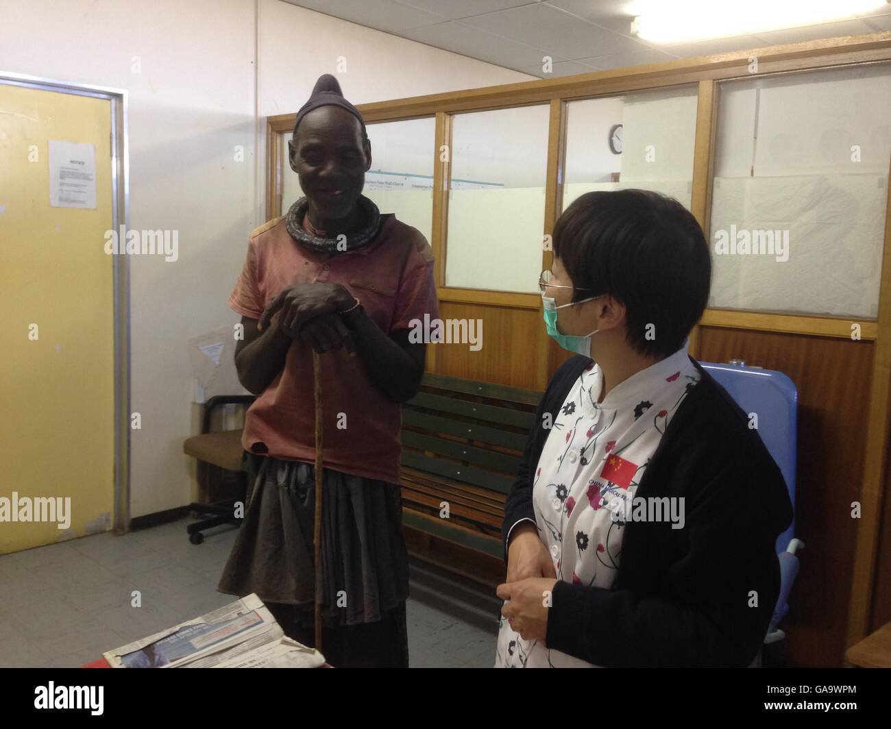 (160804) WINDHOEK, Aug. 4, 2016 (Xinhua) Nurse Chen Qiaoling