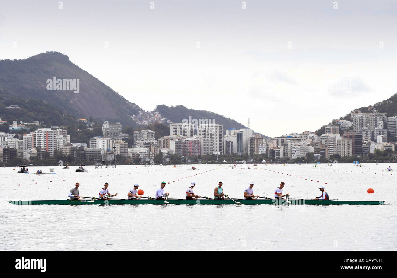 Rio de Janeiro, Brazil. 4th Aug, 2016. The men's eight rowing team of ...