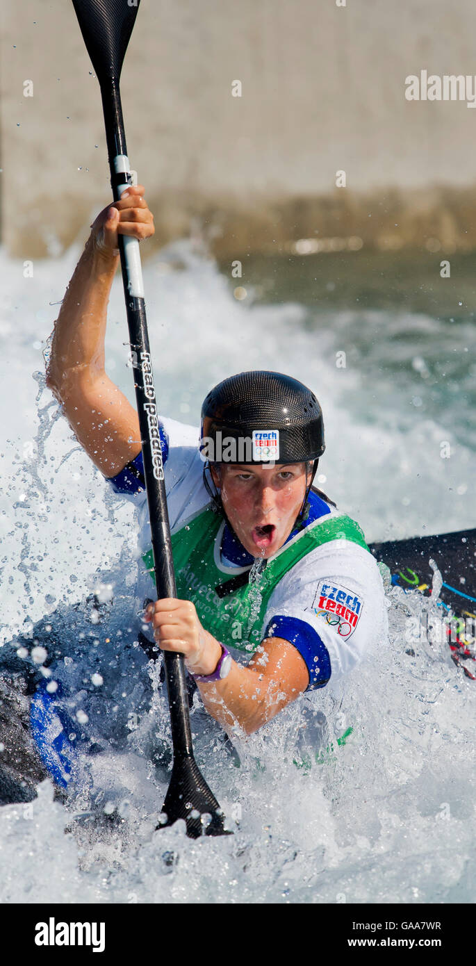 Rio De Janeiro, Brazil. 05th Aug, 2016. Czech slalom canoeist Katerina