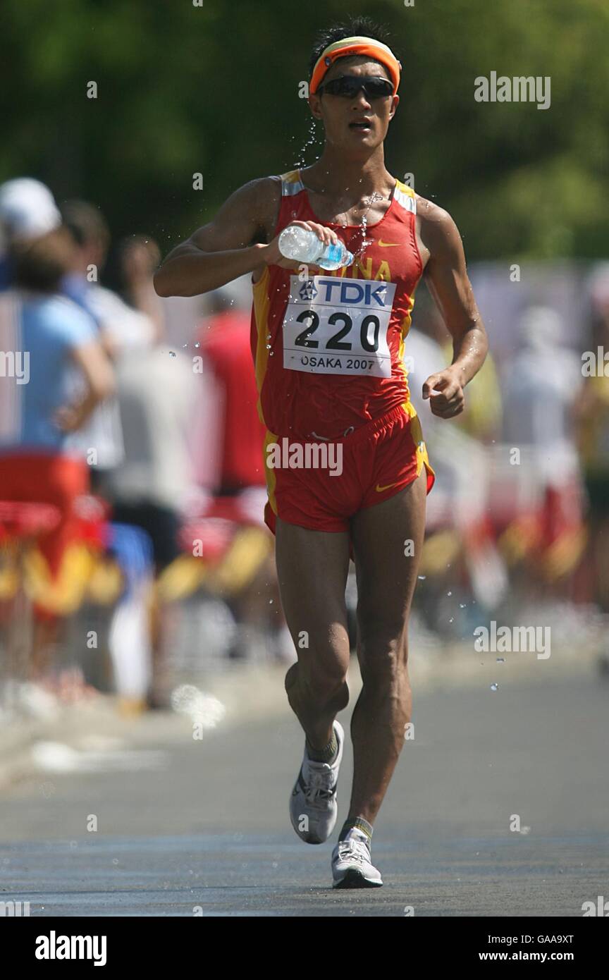 Athletics - IAAF World Athletics Championships - Osaka 2007 - Nagai Stadium. China's Chao Sun in action during the Men's 50 Kilometres Race Walk Final Stock Photo