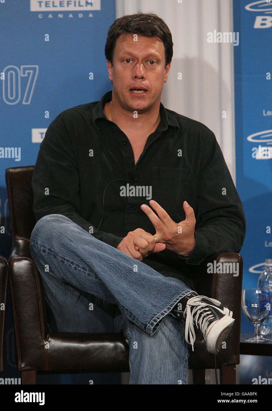 AP OUT: Director Gavin Hood attends a press conference for new film Rendition, part of the Toronto Film Festival, at the Sutton Hotel in Toronto, Canada. Picture date: September 7th 2007. Stock Photo