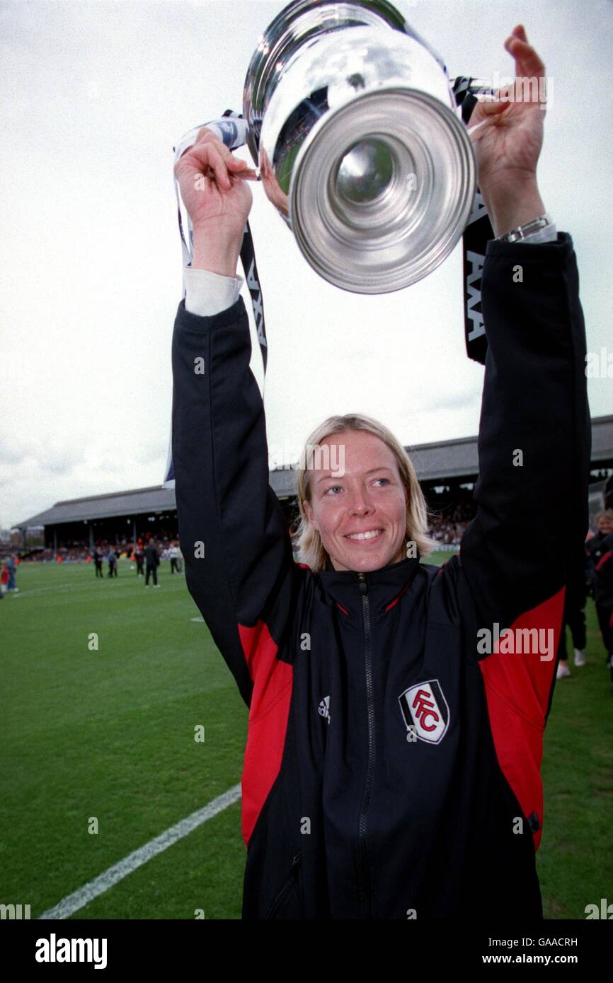 Fulham Ladies' Marianne Pettersen with the Women's FA Cup Stock Photo