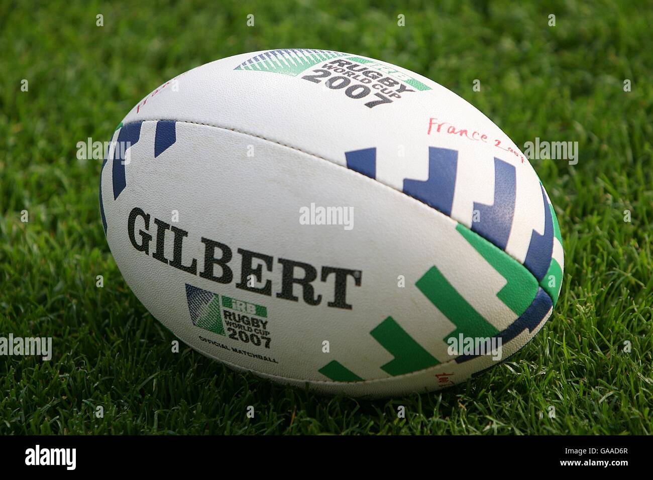 The official rugby world cup 2007 rugby ball hi-res stock