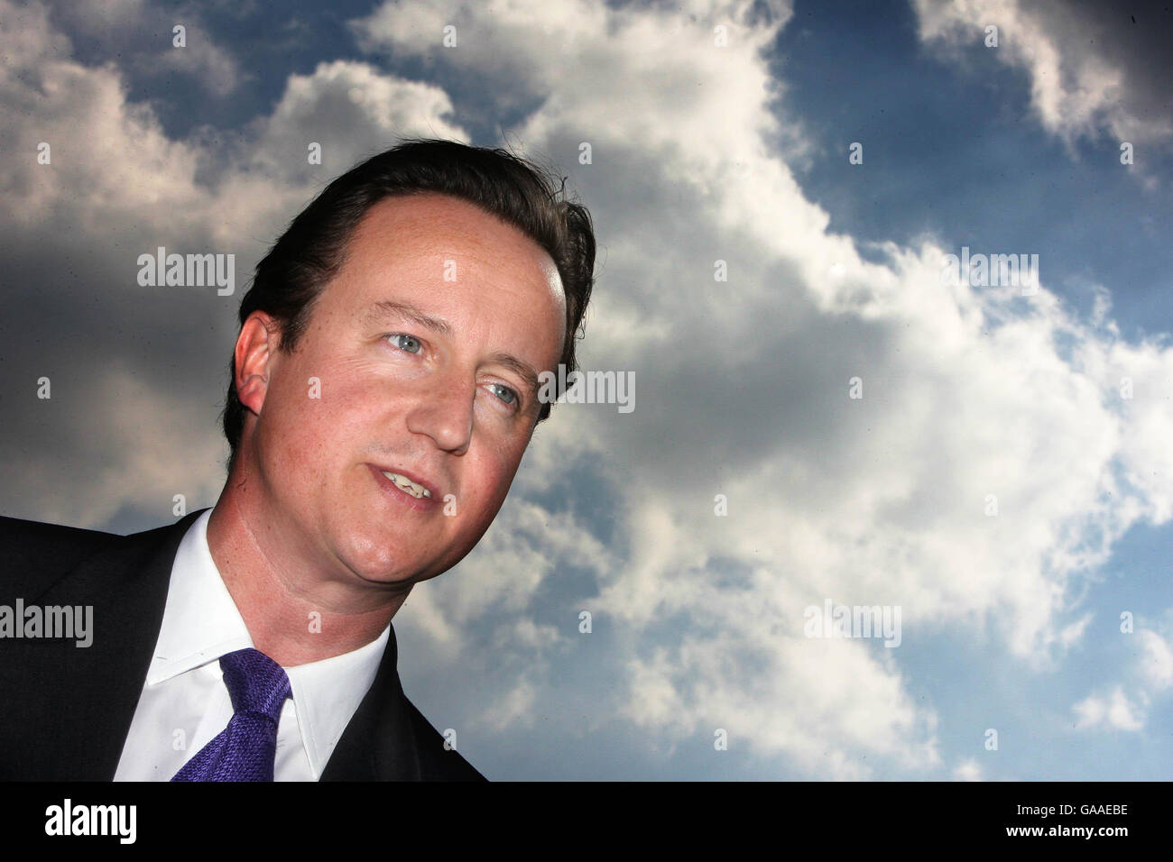 Conservative leader David Cameron during a visit to the WWT London Wetland Centre in Barnes, south west London. Stock Photo