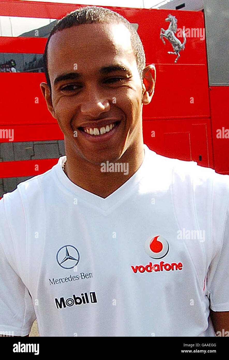 McLaren's Lewis Hamilton during a practice session for the Belgian