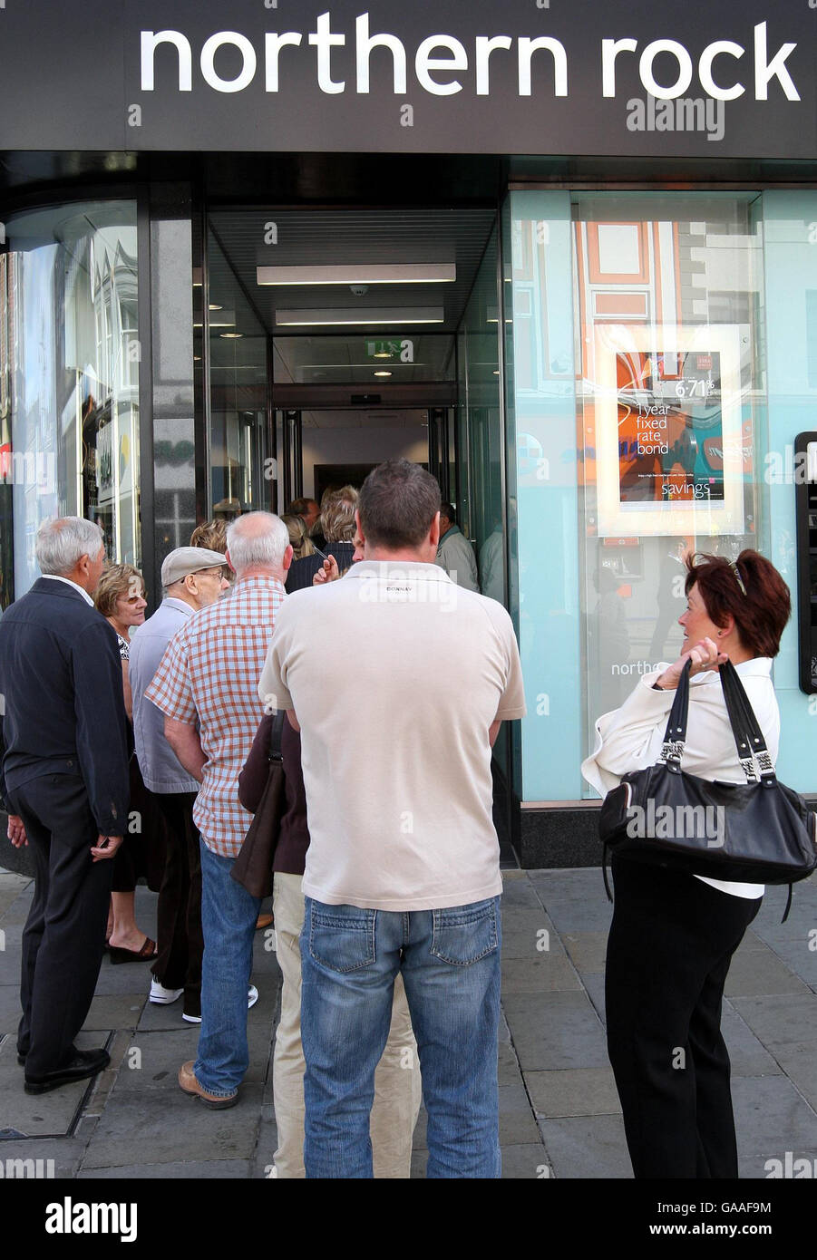 Northern rock building society branch hires stock photography and