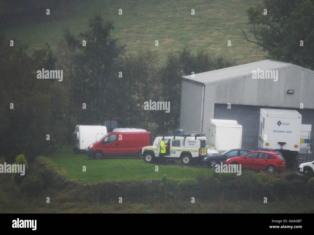 Helicopter crash in Scotland Stock Photo