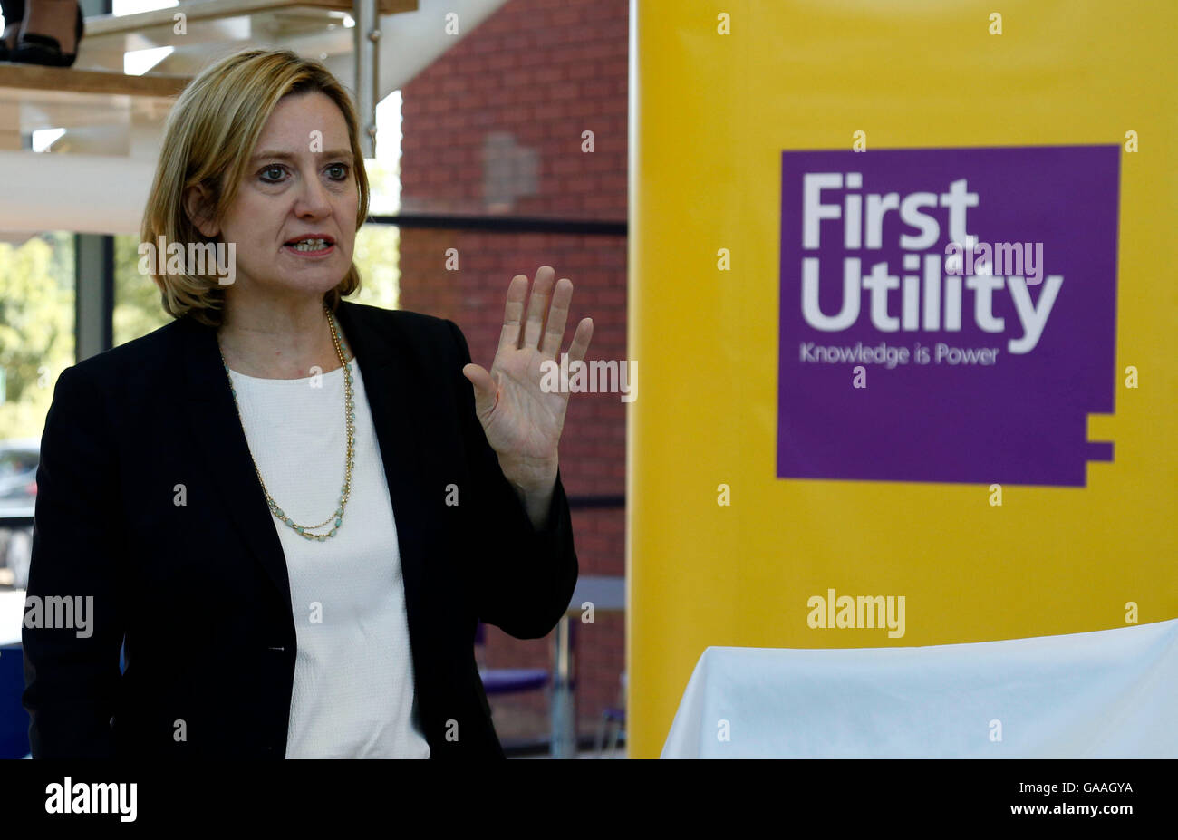 Energy Secretary Amber Rudd celebrates the £500 million that First ...