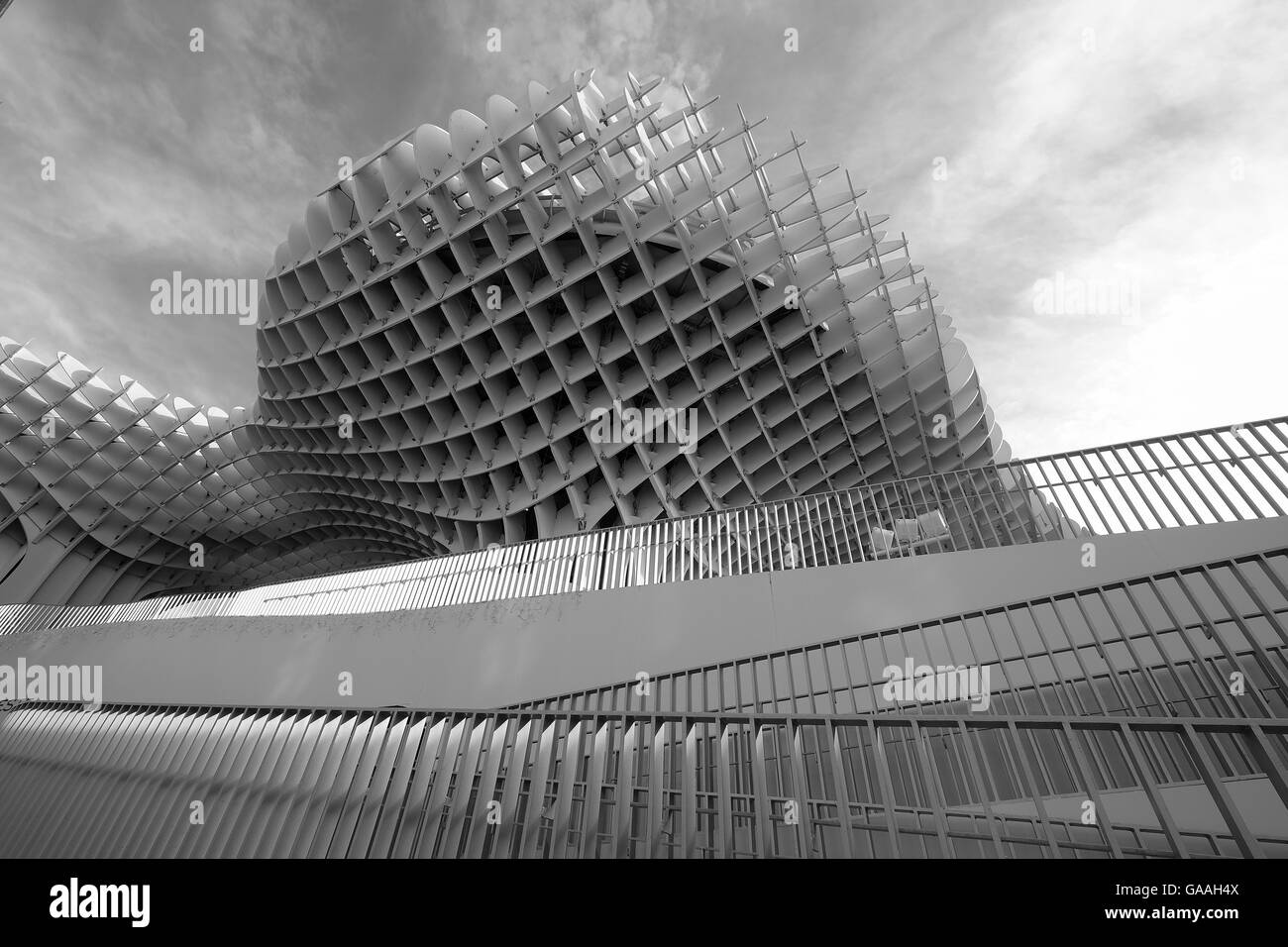 Metropol. Parasol building in Plaza de la Encarnacion. Architect J Mayer. Largest wooden structure in the world Stock Photo