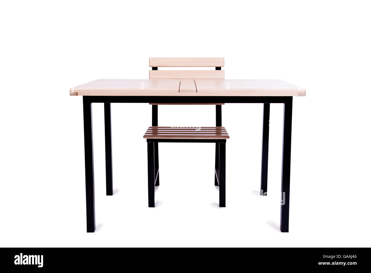 Table furniture isolated on the white Stock Photo - Alamy