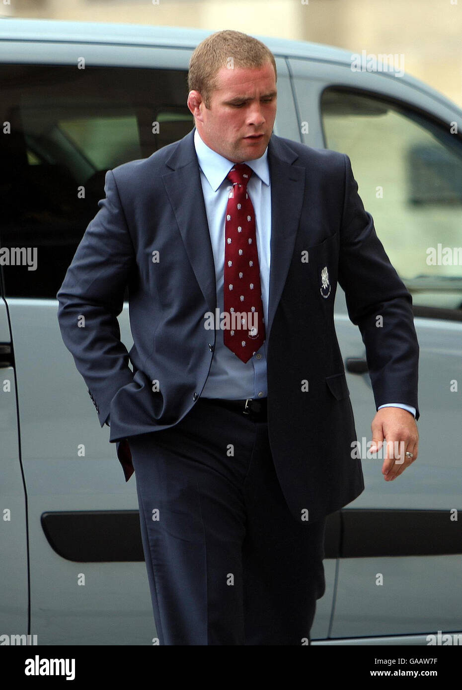 England's Phil Vickery arrives for his citing hearing in Place Vendome, Paris, France. Stock Photo