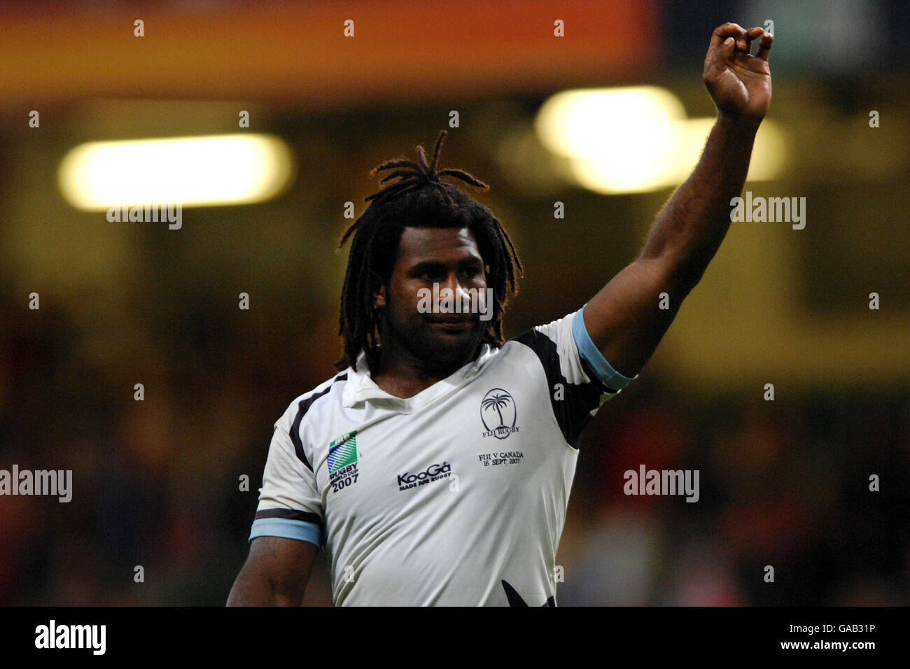 Seru Rabeni Fiji's Seru Rabeni applauds the fans at the final whistle Stock Photo ...