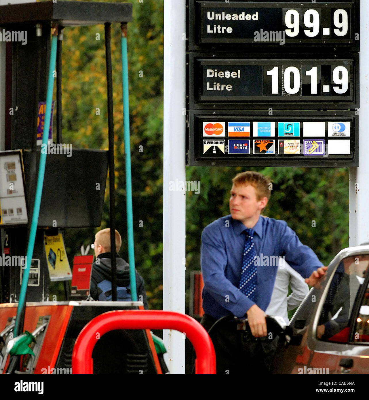 Fuel price increase Stock Photo