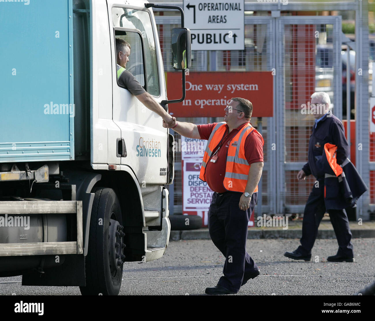 The Royal Mail sorting office at Springburn near Glasgow on the first