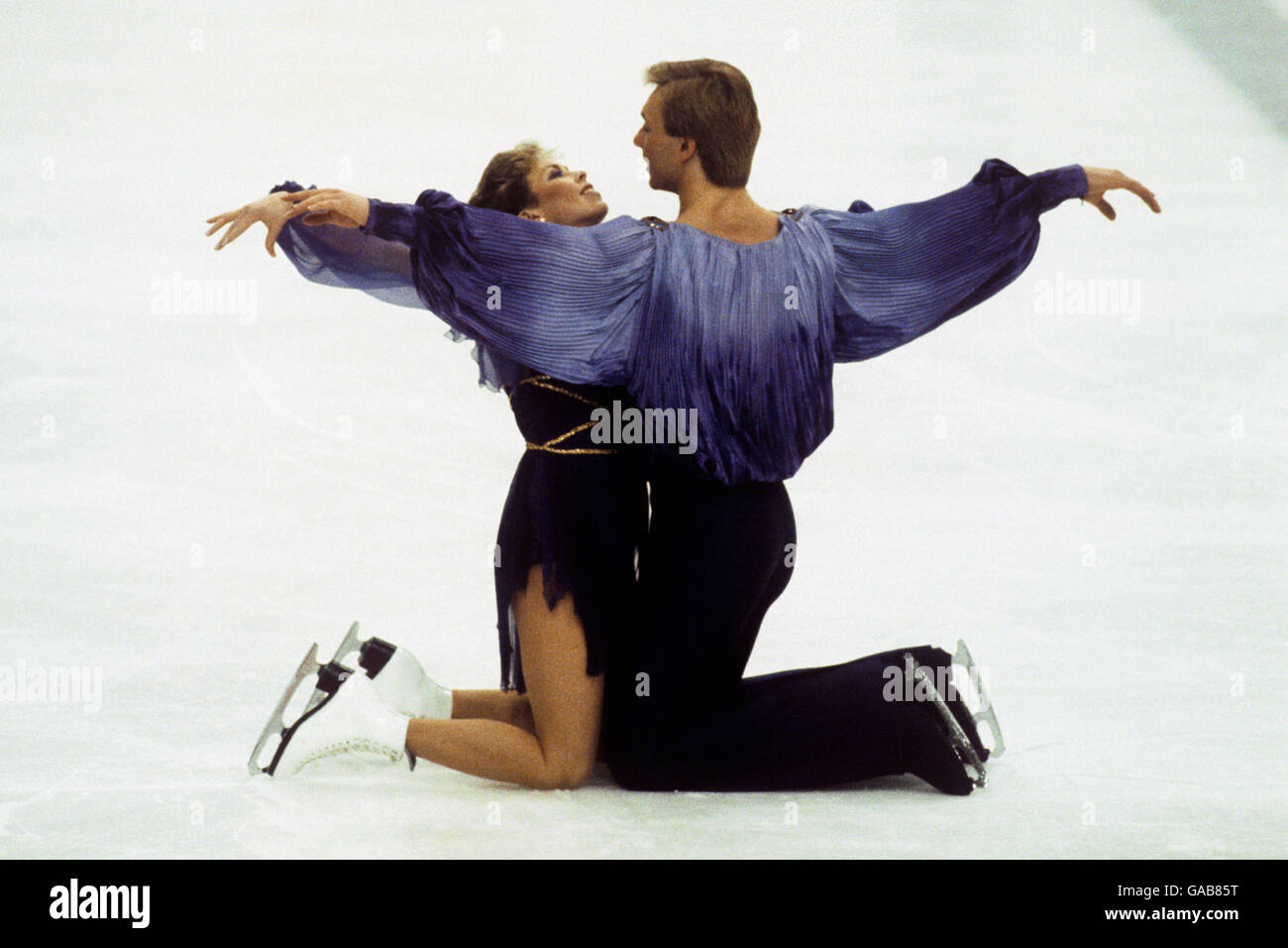 Ice Skating Winter Olympic Games Sarajevo 1984 Stock Photo Alamy