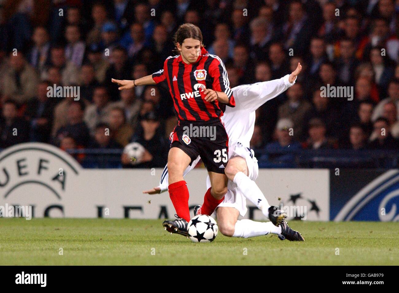Bayer leverkusen v real madrid diego placente hires stock photography