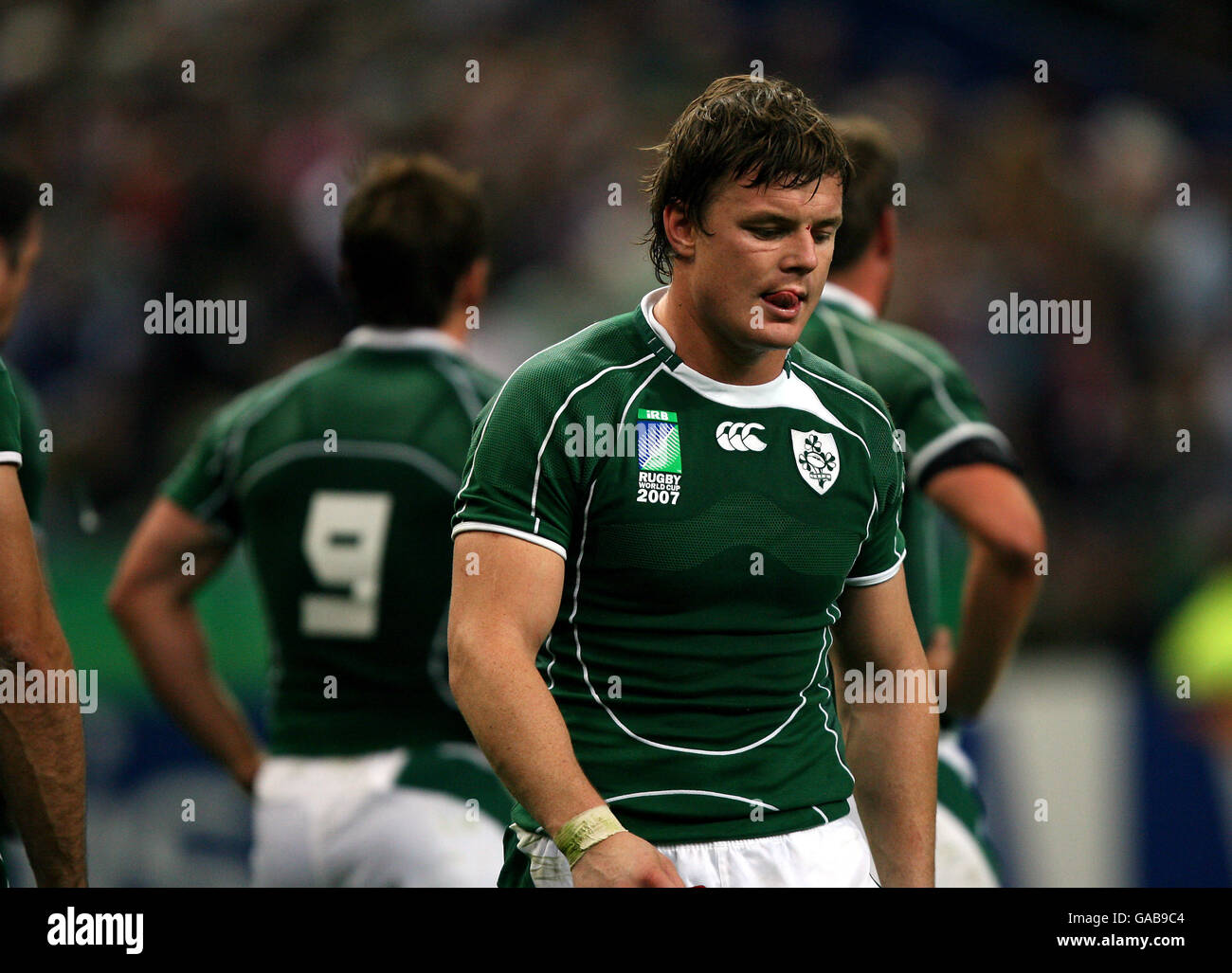 Brian O'Driscoll, Ireland, after the team lost to France Stock Photo - Alamy
