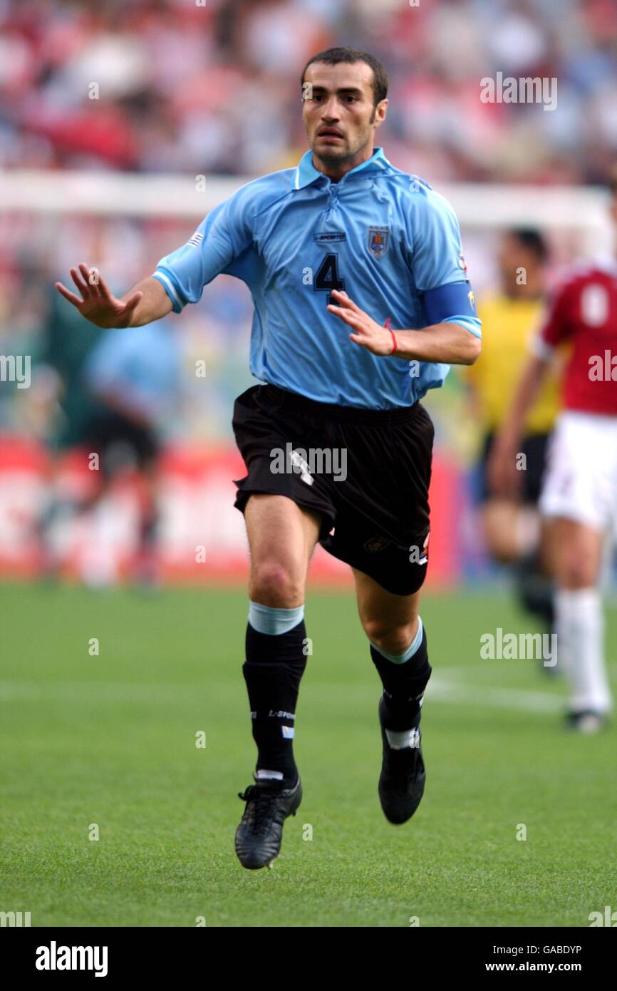 Soccer - FIFA World Cup 2002 - Group A - Uruguay v Denmark. Uruguay's Pablo Montero in action against Denmark Stock Photo