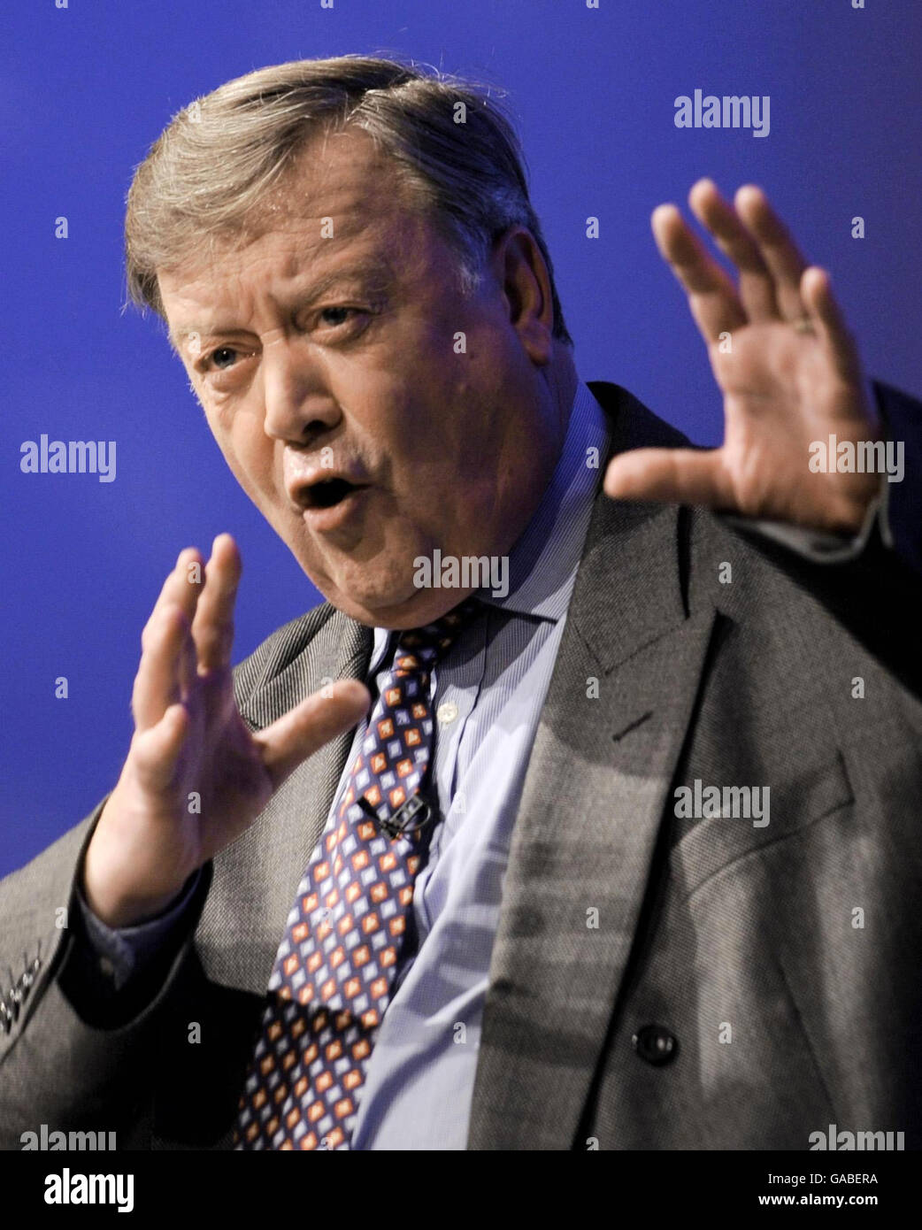 Former Conservative Cabinet Minister Ken Clarke Addresses The Conservative Party Conference In Blackpool Today Stock Photo Alamy