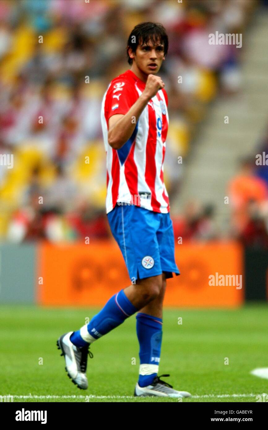 Paraguay's Roque Santa Cruz during the 2010 FIFA World Cup South Africa 1/8  of final Soccer match, Paraguay vs Japan at Loftus Versfeld football  stadium in Pretoria, South Africa on June 29