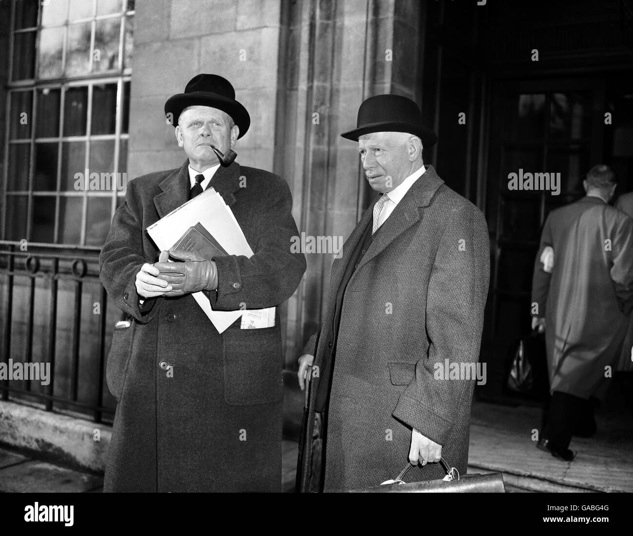 (L-R) Football League Secretary Alan Hardaker and President Joe ...