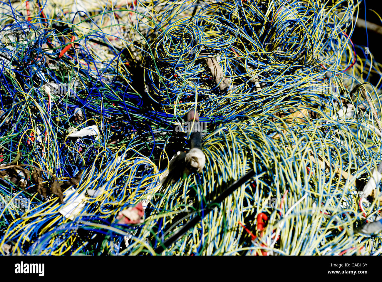 Used electrical fuses are discarded ready for recycling at Pains