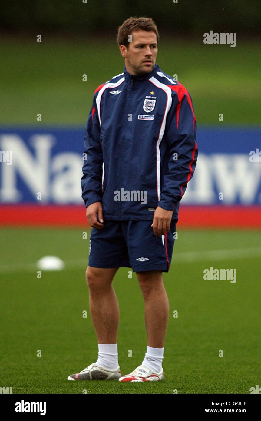 Michael owen during a training session at london colney hi-res stock