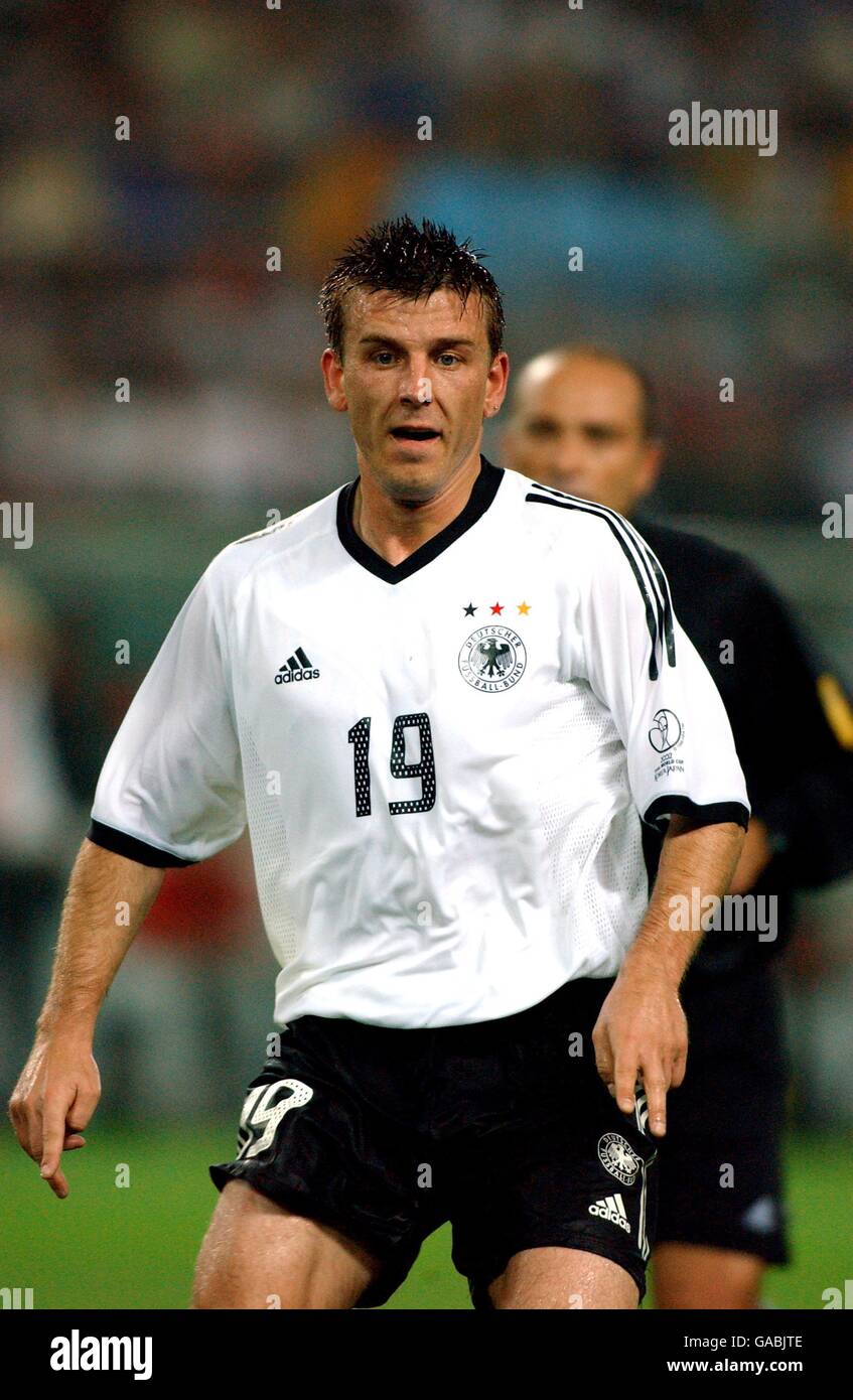 Soccer - FIFA World Cup 2002 - Group E - Cameroon v Germany. Bernd Schneider, Germany Stock Photo