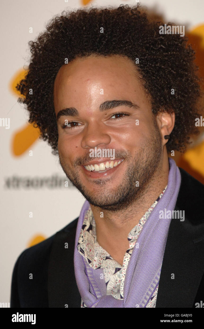 Singer Nate James arrives at the Xtraordinary People charity fundraising event held at Science Museum, Cromwell Road, London. Stock Photo