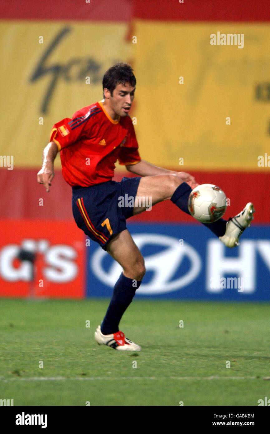 Soccer - FIFA World Cup 2002 - Group B - South Africa v Spain. Spain's Raul Stock Photo