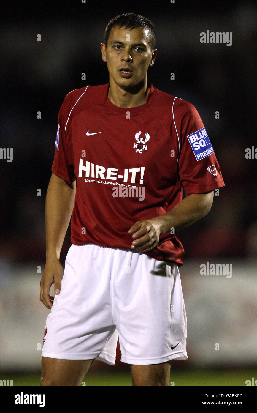 Kidderminster Harriers v Halifax Town Aggborough Stadium Stock Photo