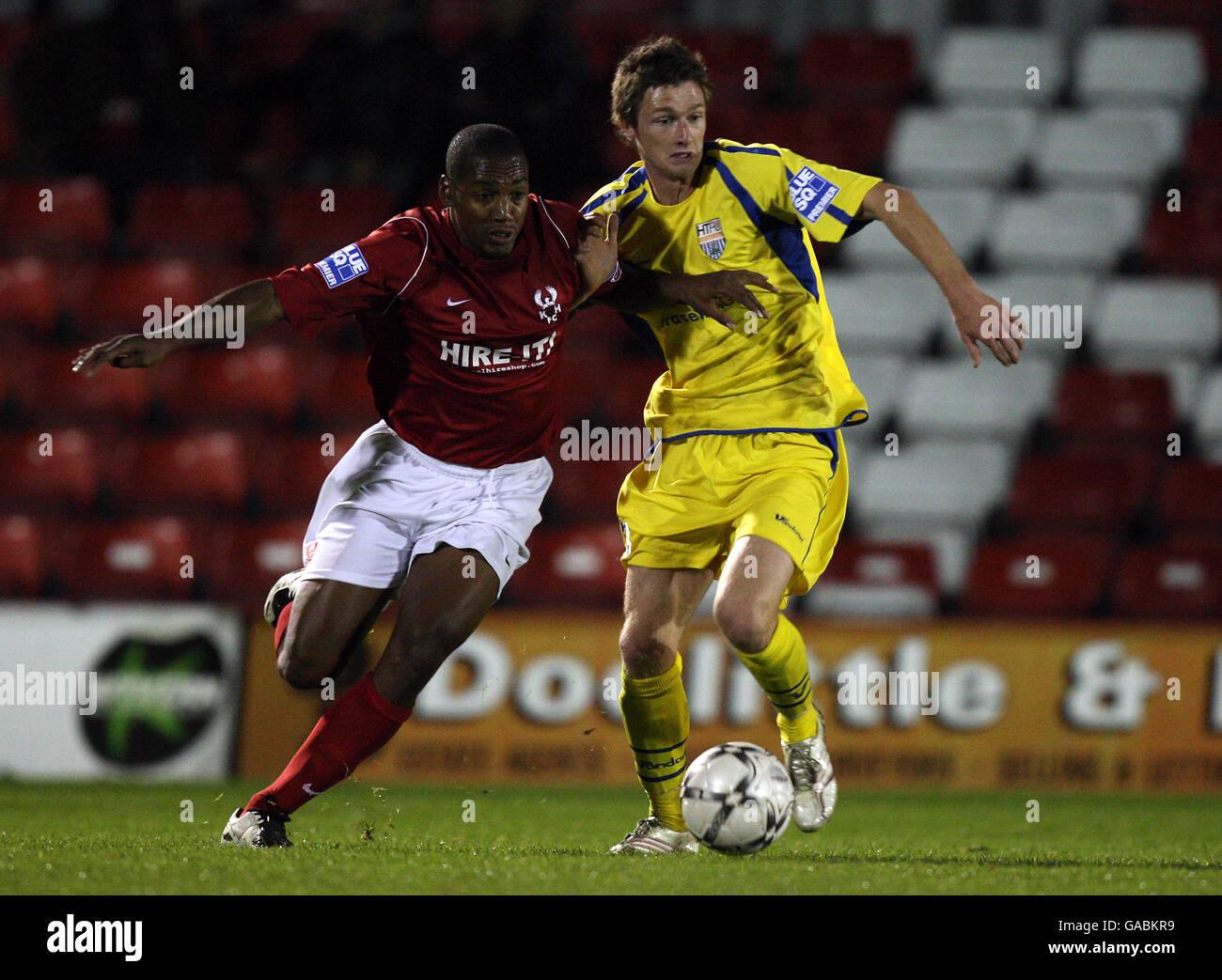 Kidderminster Harriers v Halifax Town Aggborough Stadium Stock Photo